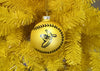 Savannah Bananas Yellow Banana Ball Baseball Shaped Glass Official Banana Ball Ornament