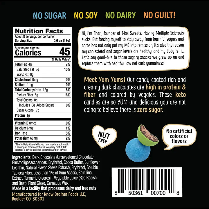 Sugar Free, Vegan Candy Coated Chocolate