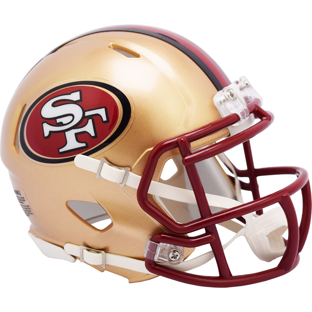 San Francisco 49ers mini helmet replica for NFL fans and collectors