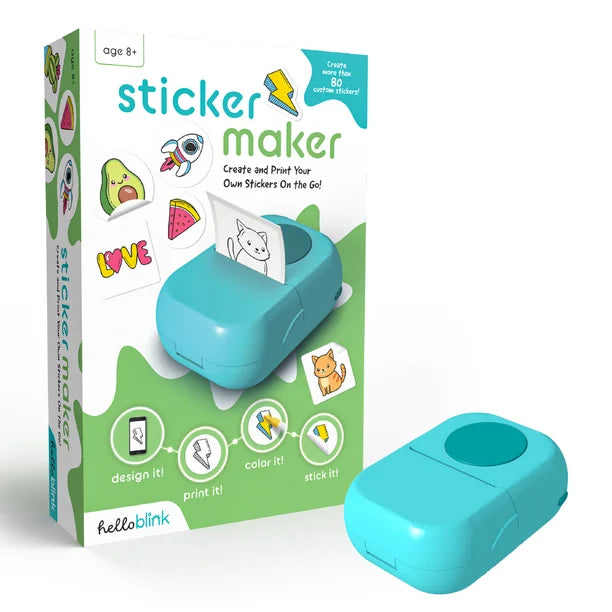 Hello Blink Sticker Maker device with Bluetooth connectivity for instant photo-to-sticker printing