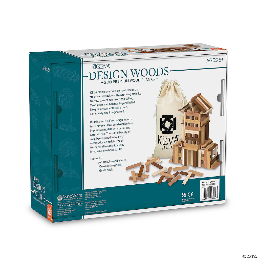 Woods Keva Blocks precision-cut wooden planks for creative stacking and building