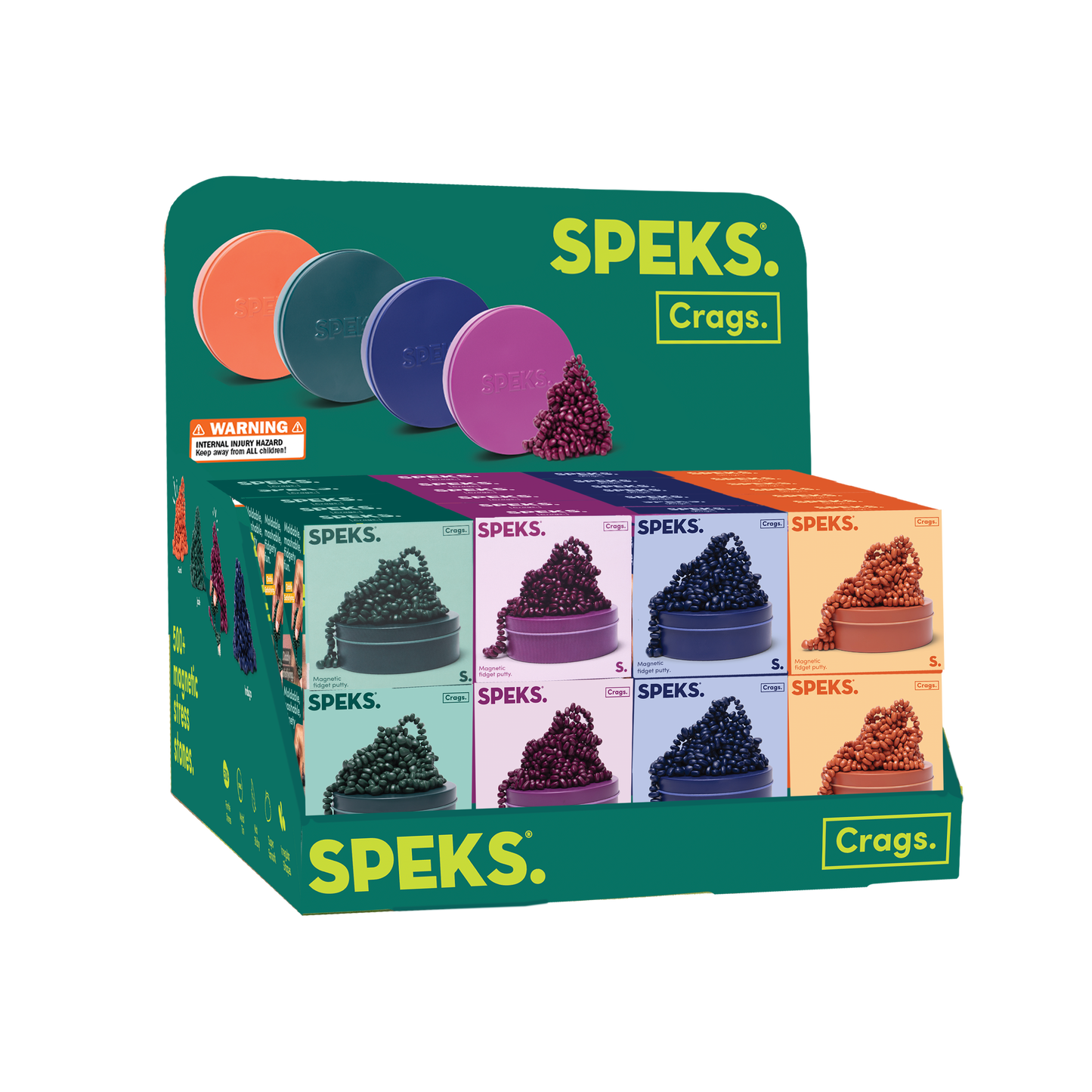 Mini Crags by Speks compact magnetic building blocks for portable construction play