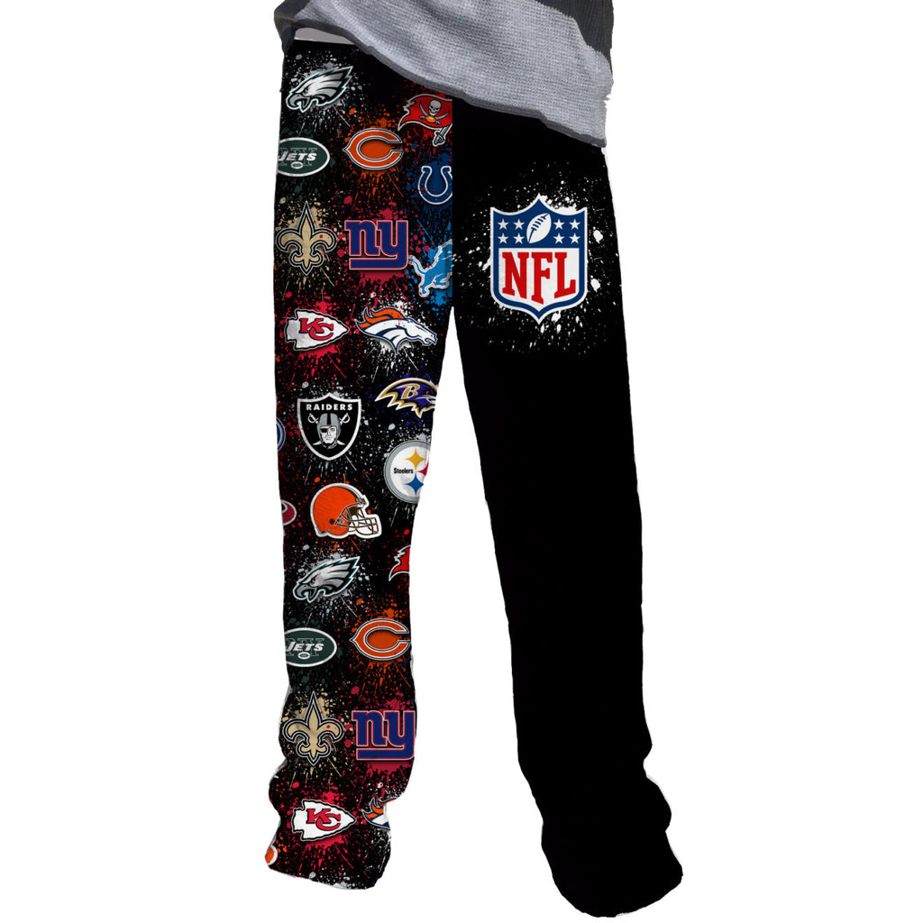 NFL Team Splatter Fleece Lounge Pants by Penelope Wildberry