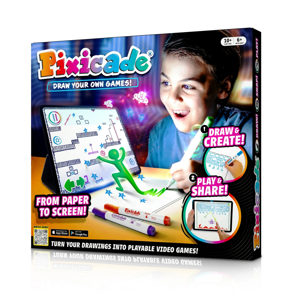 PIXICADE create your own video games kit for drawing and playing custom games