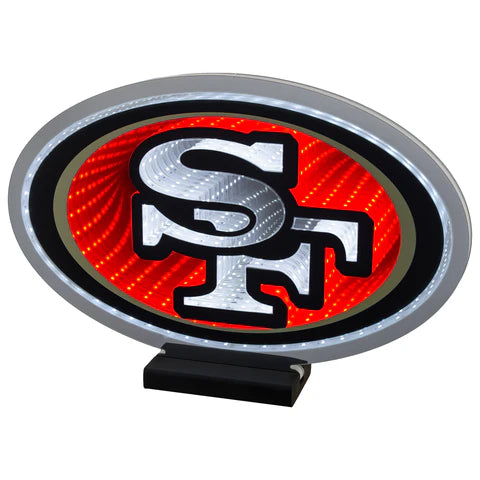 San Francisco 49ers Infinity Light LED display for NFL fan room decoration