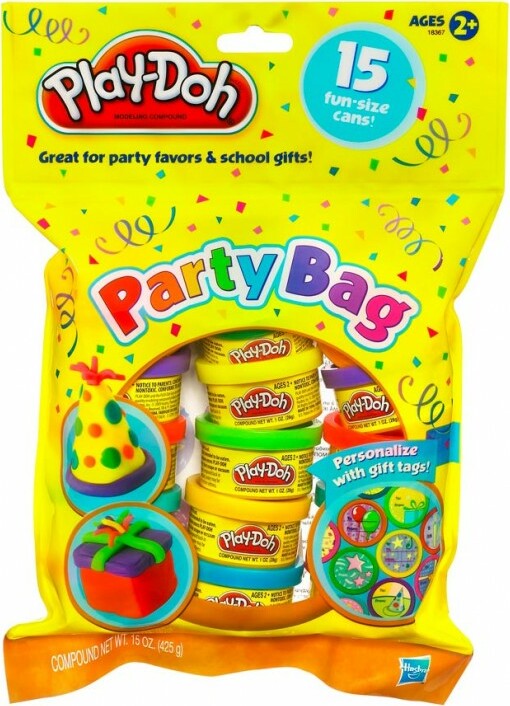 Play-Doh 15-count party bag with small 1oz containers in assorted colors for party favors
