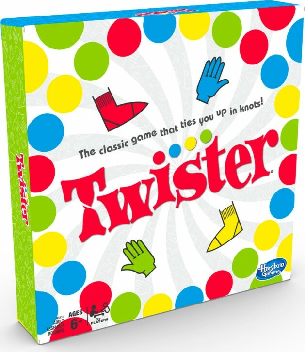 Twister classic game with colorful mat and spinner - the game that ties you up in knots