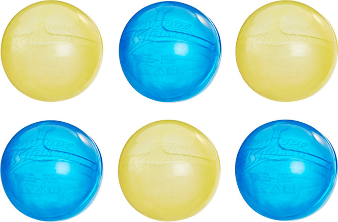 Nerf Super Soaker Hydro Ball 6-pack with reusable water-filled balls that burst on impact for outdoor water games