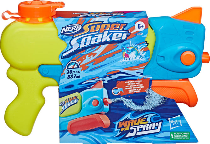 Nerf Super Soaker Wavespray water blaster with moving nozzle creates wavy water motion for outdoor fun