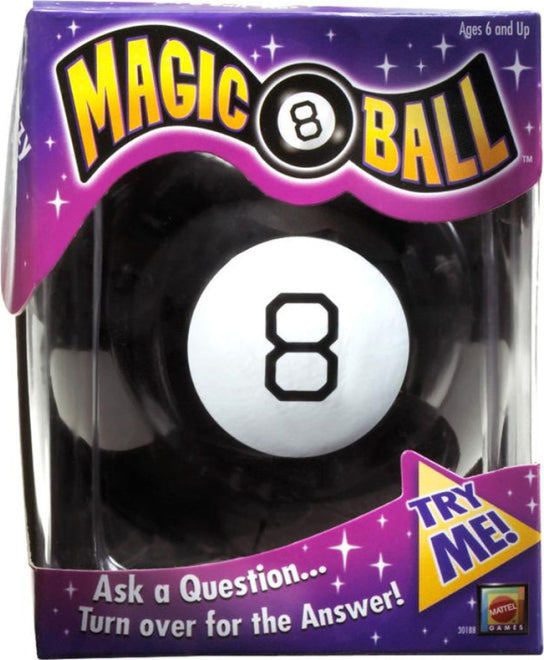 Magic 8 Ball original fortune-telling toy with floating answer die for answering life's pressing questions