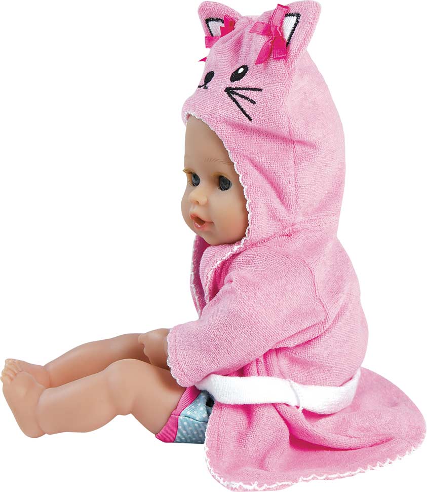 Adora BathTime Baby Kitty waterproof doll with soft body perfect for bath time and water play