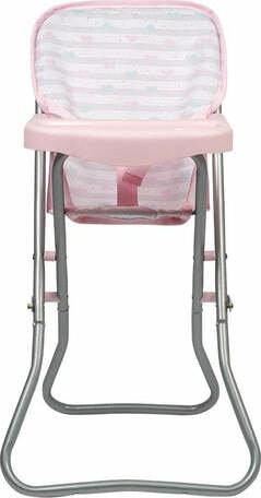 Adora pink doll high chair designed to fit 16-inch dolls with realistic feeding position