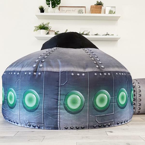 AirFort UFO inflatable fort that sets up in 30 seconds with any standard box fan for imaginative play