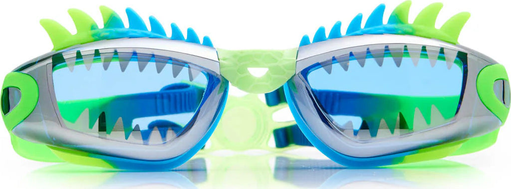 Dragon Draco Swim Goggles by Bling2o with fierce silicone spikes and serpentine fang design in assorted colors