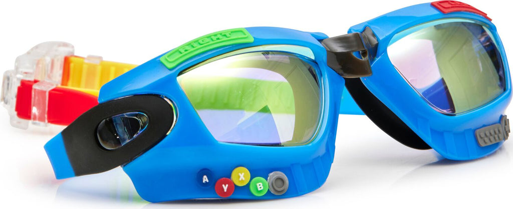 Youth Swim Goggles Gamer style by Bling2o with gaming-themed design for kids