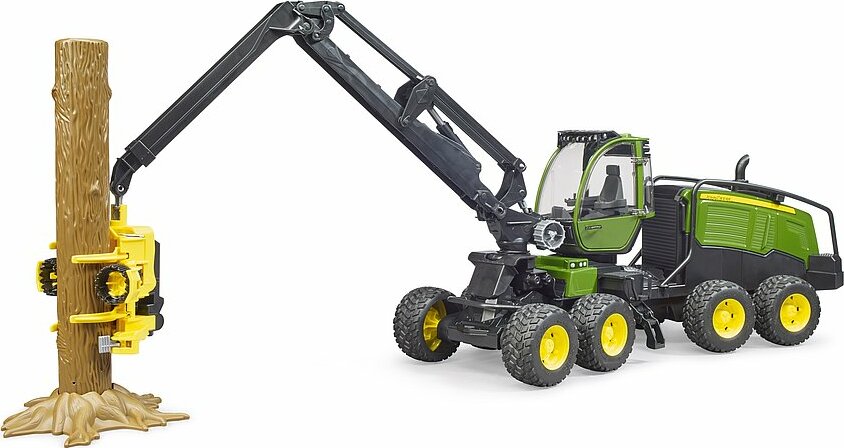 John Deere 1270g Harvester With One Tree Trunk - Bruder forestry harvester with tree trunk for logging operations