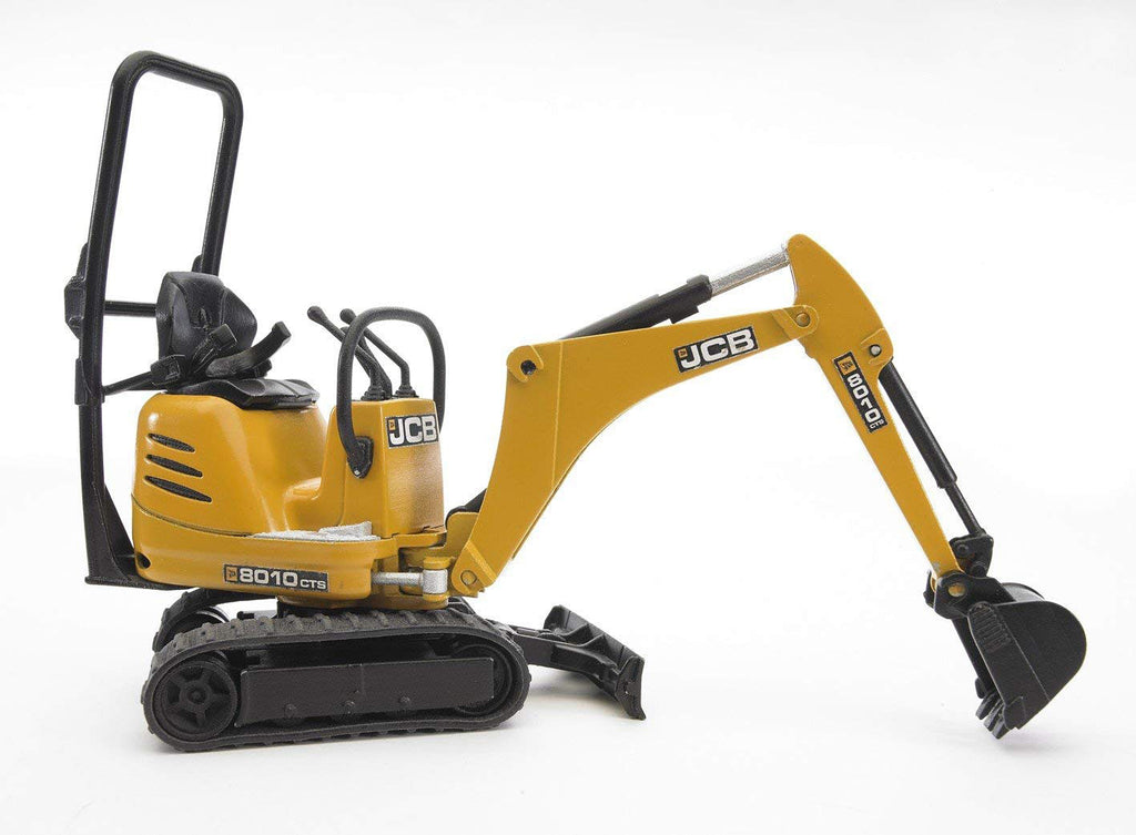 JCB Micro excavator 8010 CTS - Bruder compact JCB excavator with working arm and bucket for detailed construction play