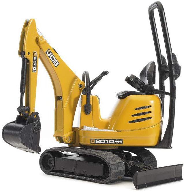 JCB Micro excavator 8010 CTS - Bruder compact JCB excavator with working arm and bucket for detailed construction play