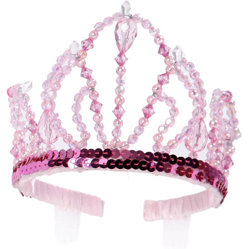 Pink Beauty tiara with decorative design for children's dress-up and pretend play