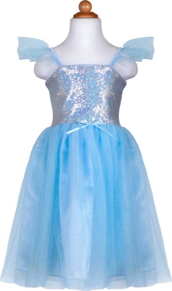 Blue Sequins Princess Dress (Size 3-4)