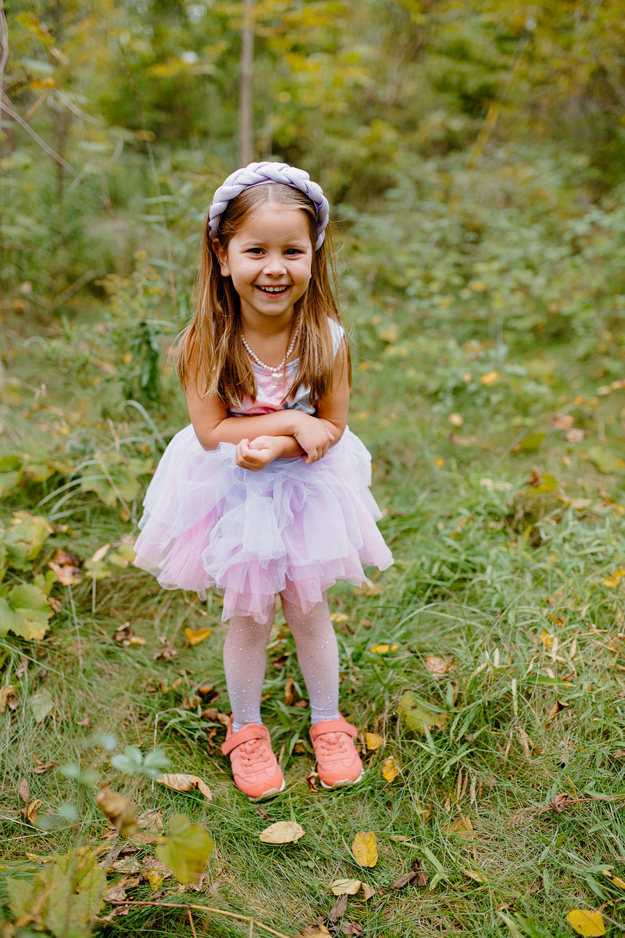 Multi-colored lilac ballet tutu dress with stretchy spandex top and soft tulle skirt for little ballerinas size 3-4