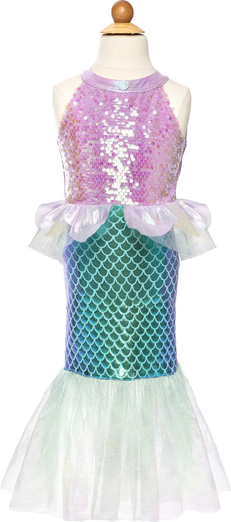 Misty Mermaid Dress Pink/Blue size 3-4 with shimmery mermaid tail design