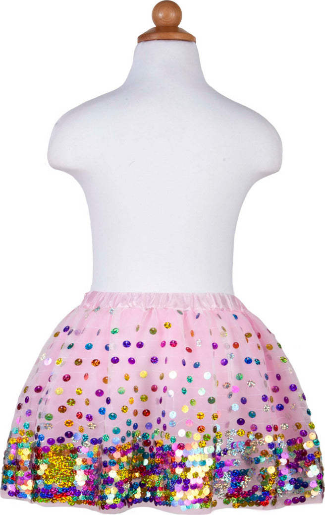 Pink Party Fun Sequin Skirt size 4/6 with colorful sequins for celebrations
