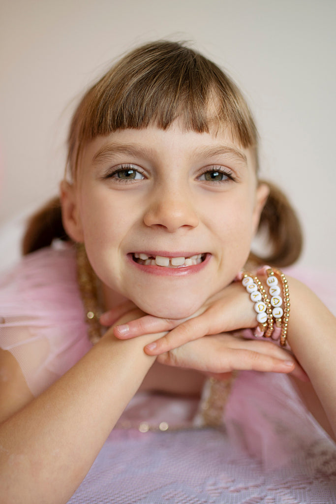 Pink Love Bracelets with romantic pink heart designs for dress-up play