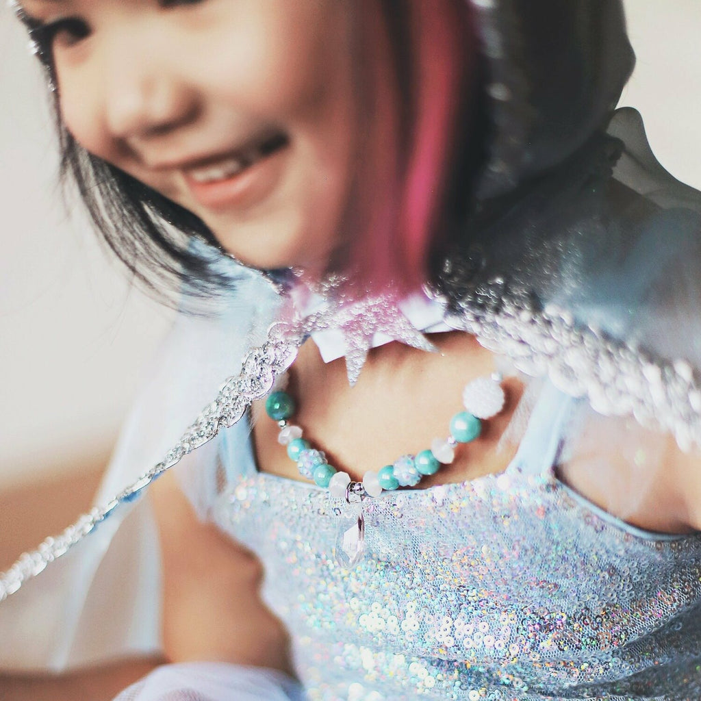 Frozen Crystal Necklace with icy crystal design for magical dress-up play