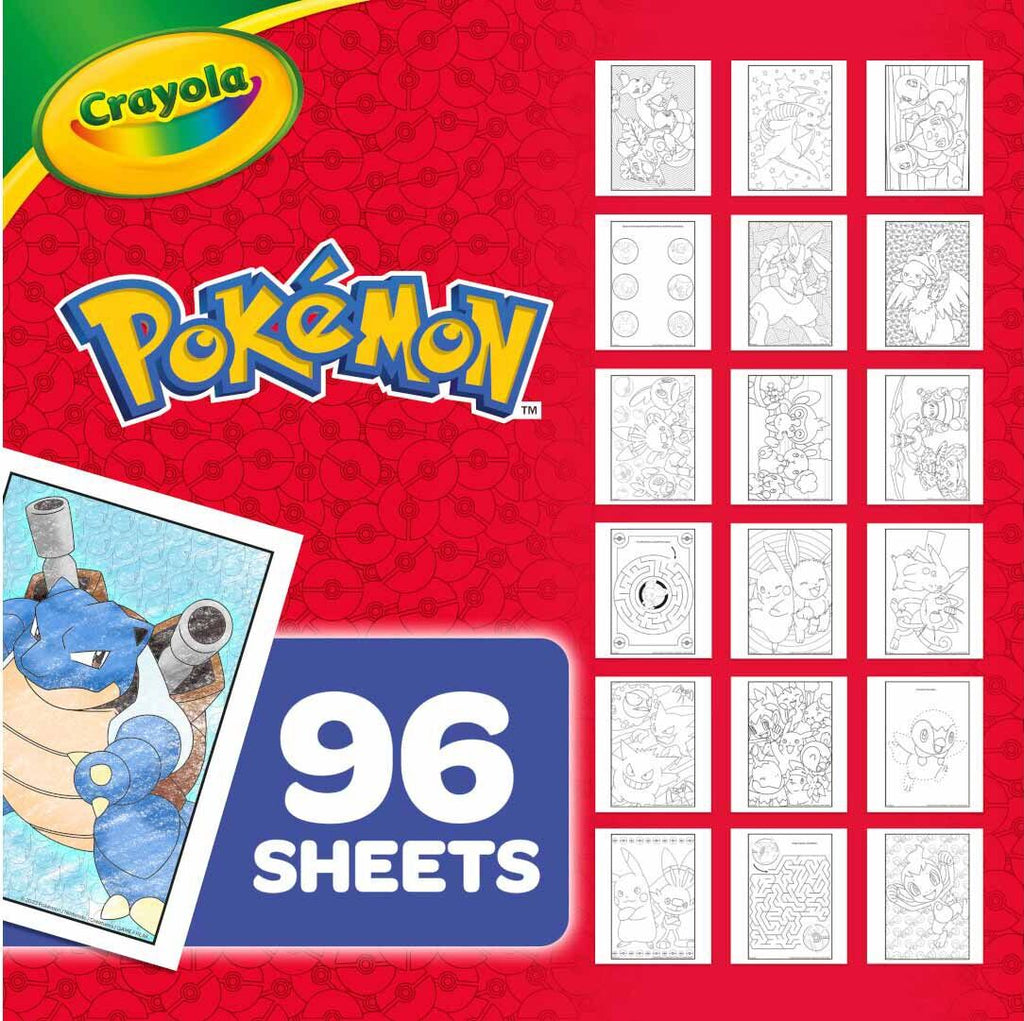 96-Page Pokemon Coloring Book with Pikachu and favorite Pokemon characters plus stickers for enhanced creative fun