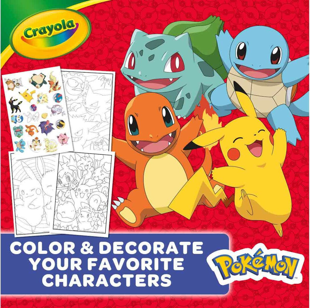 96-Page Pokemon Coloring Book with Pikachu and favorite Pokemon characters plus stickers for enhanced creative fun