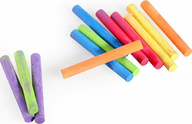 12 Count Multi-Colored Children's Chalk by Crayola for outdoor sidewalk art and creative drawing activities
