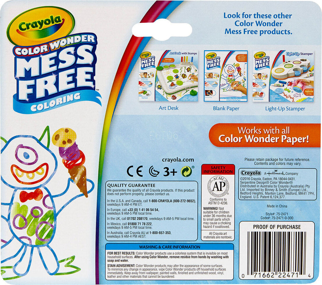 10 Count Color Wonder Washable Mini Markers - Classic Colors