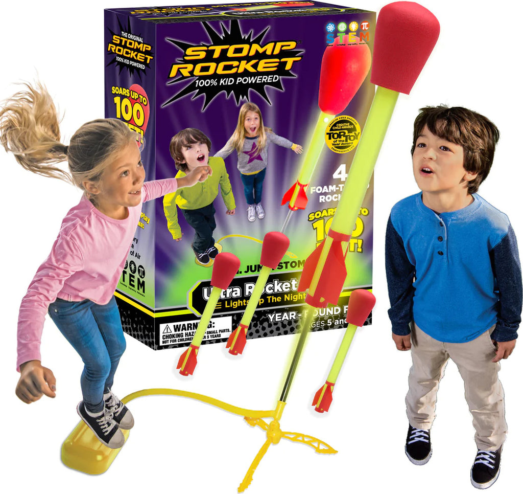 Stomp Rocket Ultra LED - LED rocket launcher that shoots light-up rockets up to 150 feet