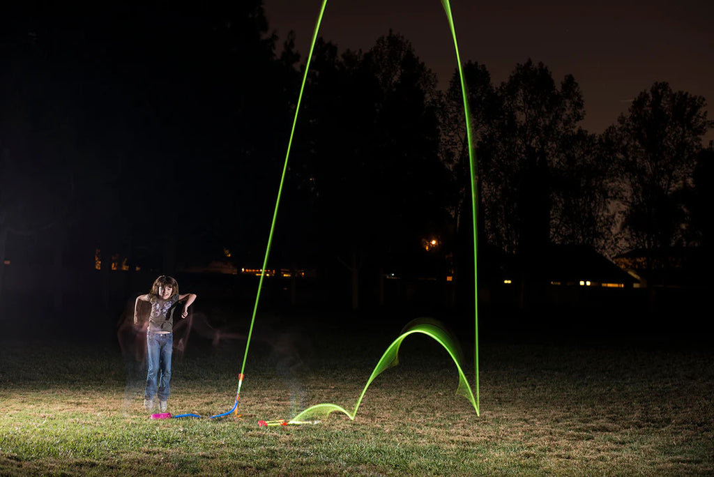 Stomp Rocket Ultra LED - LED rocket launcher that shoots light-up rockets up to 150 feet