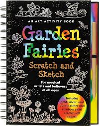Garden Fairies Scratch and Sketch activity book with scratch tool for revealing colorful fairy artwork