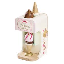 Wooden Ice Cream Machine pretend play toy for making imaginative frozen treats