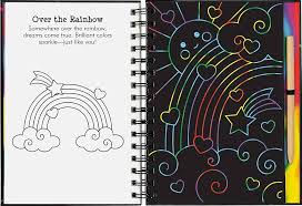 Scratch and Sketch Rainbow Magic art book with scratch tools for revealing colorful rainbow designs