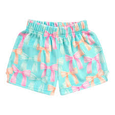 Beautiful Bows Fleece Shorts with soft fabric and playful bow pattern