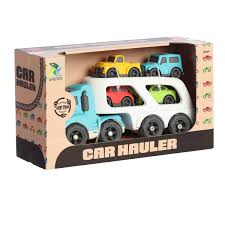 Car Hauler Truck - Aurora World transport truck toy with loading ramp for multiple cars hauling play