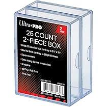 25 Count Card Slider Case 2 Pack for protecting and storing trading cards