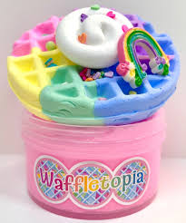 Waffletopia Slime with delicious waffle scent for sensory play