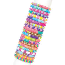 Swift Clicks Heishi Bracelet Maker with colorful Heishi beads and quick-click assembly system
Heishi Beads