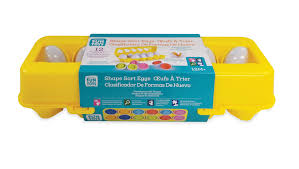 Shape Sorting Eggs educational toy with colorful egg shapes and matching inserts for toddler learning development