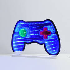Infinity Gamer Mirror Light with LED display for gaming room decoration