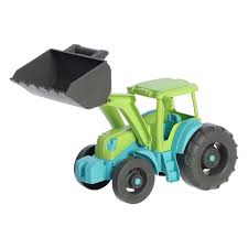 Loader Tractor - Aurora World quality construction vehicle toy with working scoop for kids' building play