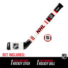 NHL Soft Sport Hockey Set - Safe indoor/outdoor hockey set with foam-covered stick and soft ball