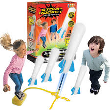 Junior Glow Stomp Rocket with glow-in-the-dark rockets for outdoor launching fun