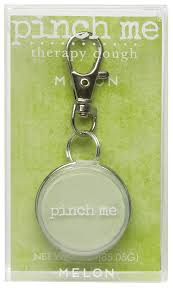 Melon Clip On Pinch Me Dough portable sensory fidget toy with clip attachment