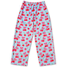 Cheerful Cherries Fleece Pajama Pants with playful cherry print and cozy fleece fabric
